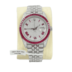 Rolex Datejust 41mm Custom Benzel Sapphire Full Moissanite Hongkong Replica 1:1 - Top Quality Version
